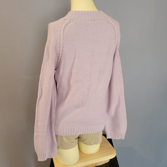 Calvin Klein Jeans Pastel Purple Long Sleeve Button Up Cardigan - Picture 4 of 6